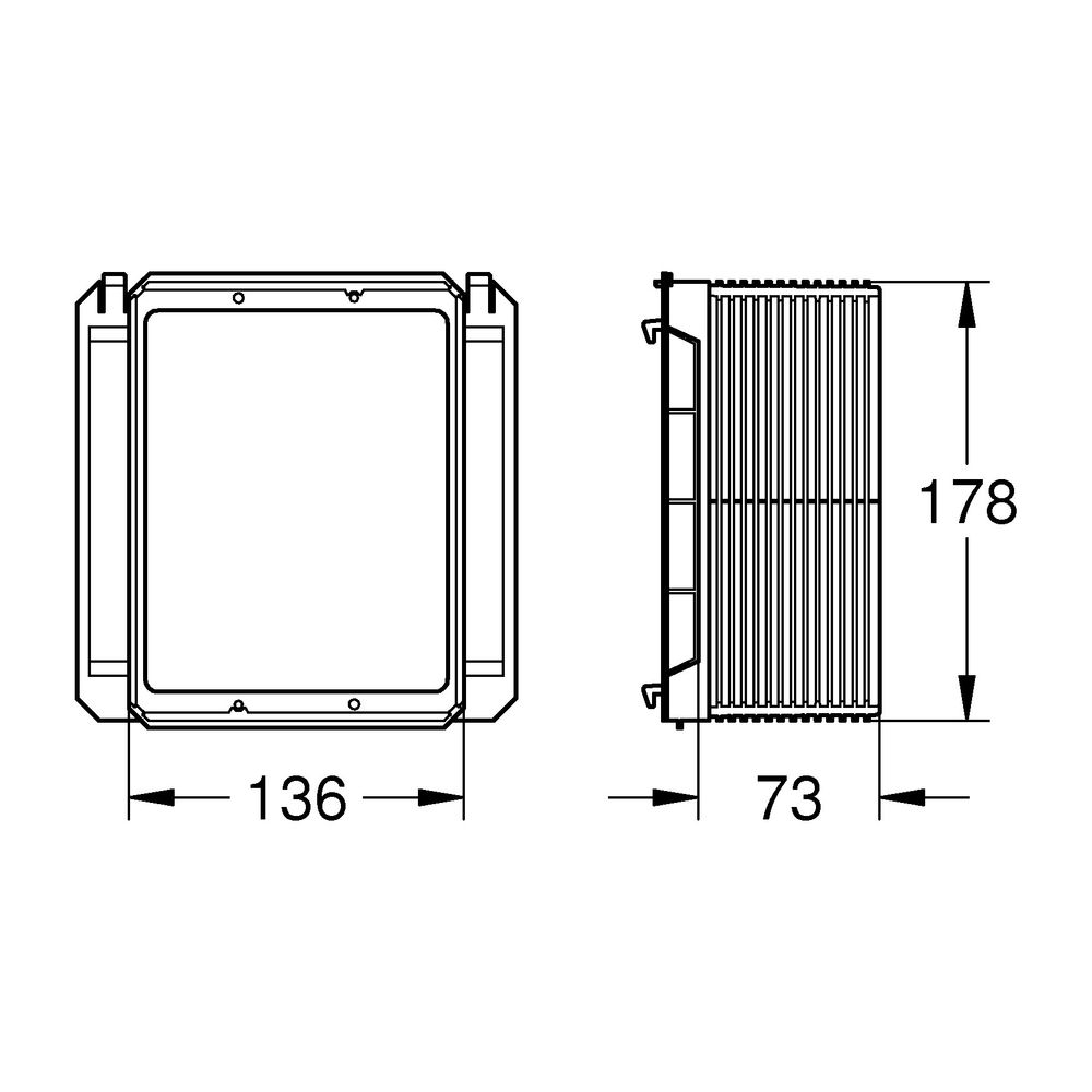 Grohe Revisionsschacht für große Abdeckplatten, zur Kombination mit Rapid SLX, 66791000... GROHE-66791000 4005176866562 (Abb. 3)