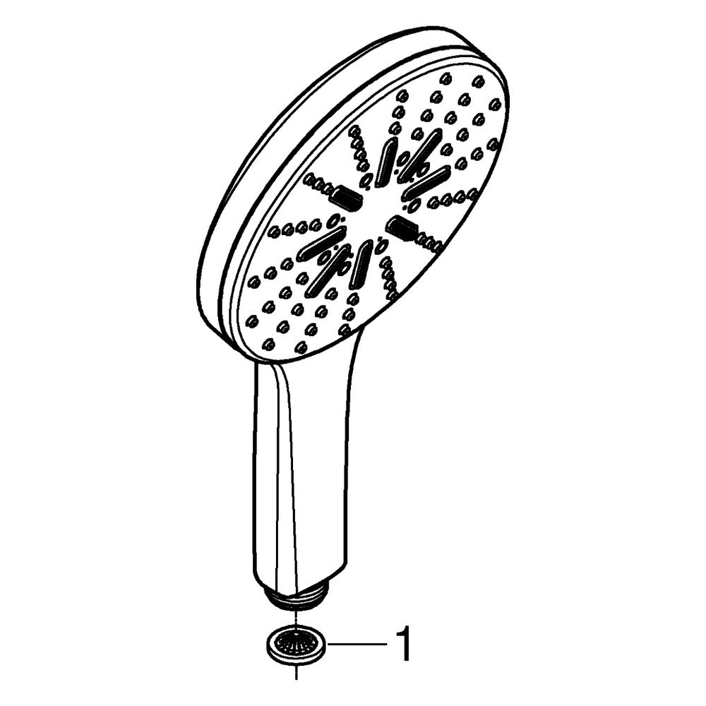 Grohe Rainshower Aqua Pure Handbrause 3 Strahlarten, mit SmartTip, max. Durchfluss 8,... GROHE-101676AL00 4067393005230 (Abb. 4)