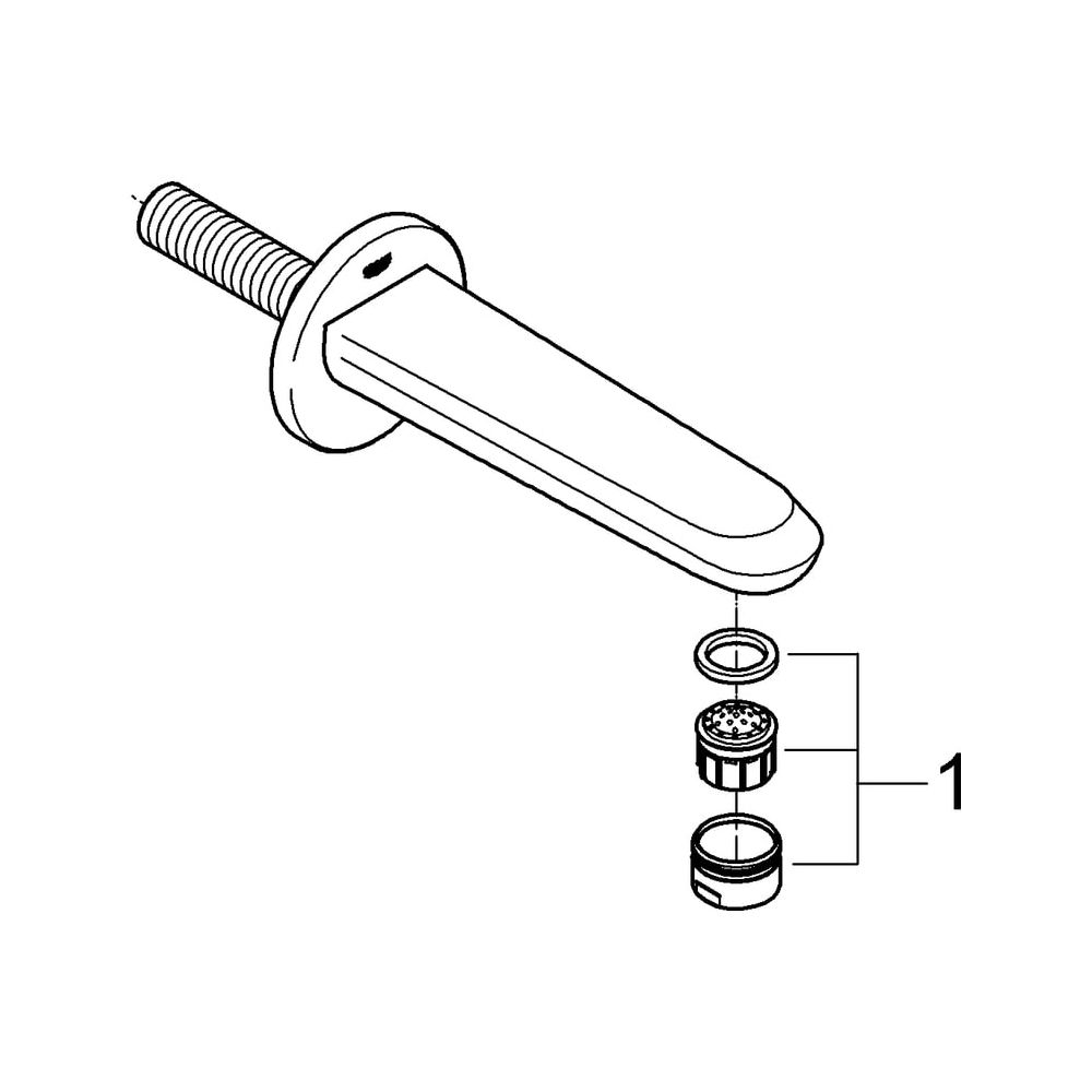 Grohe Eurodisc Wanneneinlauf Cosmopolitan, Wandmontage Ausladung 170mm, Chrom, 13278002... GROHE-13278002 4005176887871 (Abb. 6)