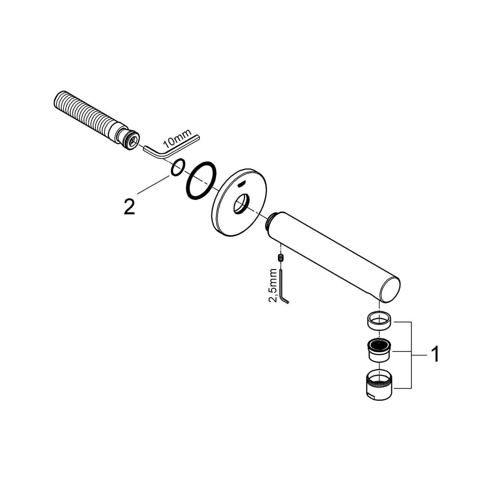 Grohe Concetto Wanneneinlauf Wandmontage, Chrom, 13280001... GROHE-13280001 4005176888687 (Abb. 5)
