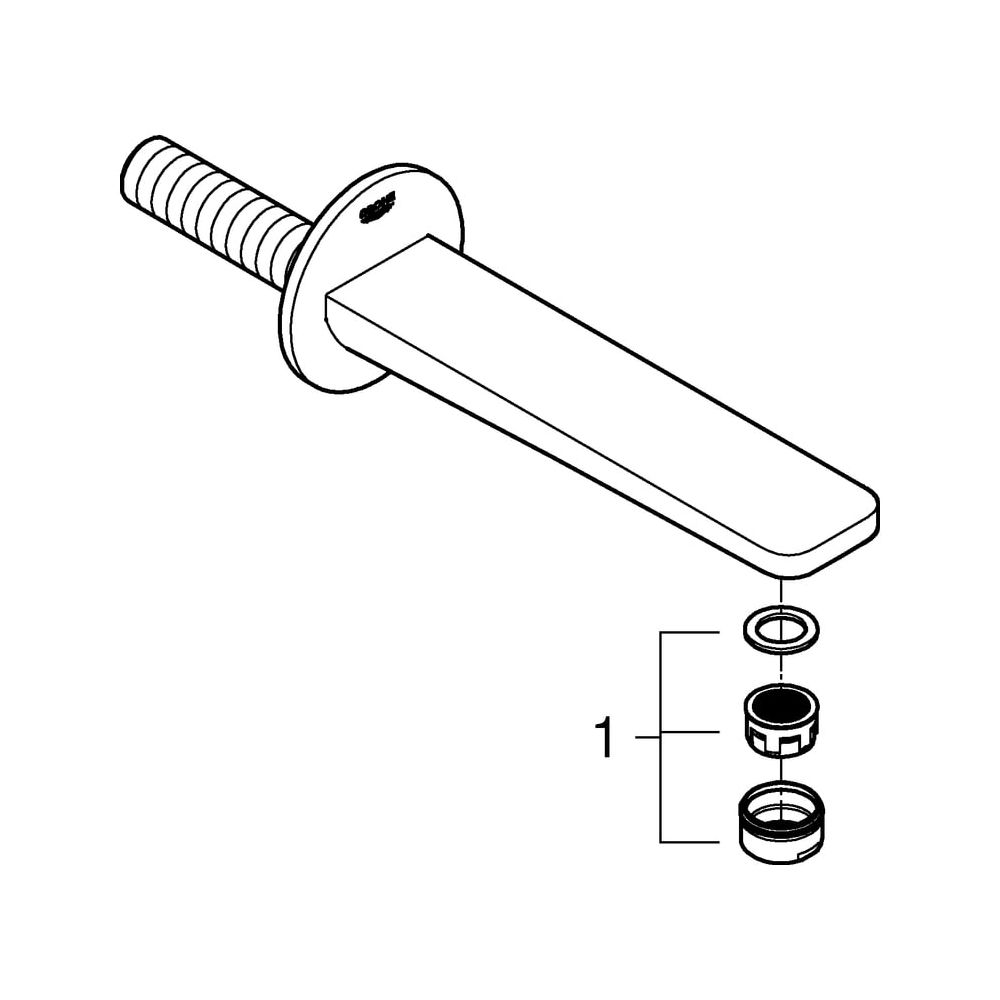 Grohe Lineare Wanneneinlauf, Wandmontage, Chrom, 13383001... GROHE-13383001 4005176418167 (Abb. 5)