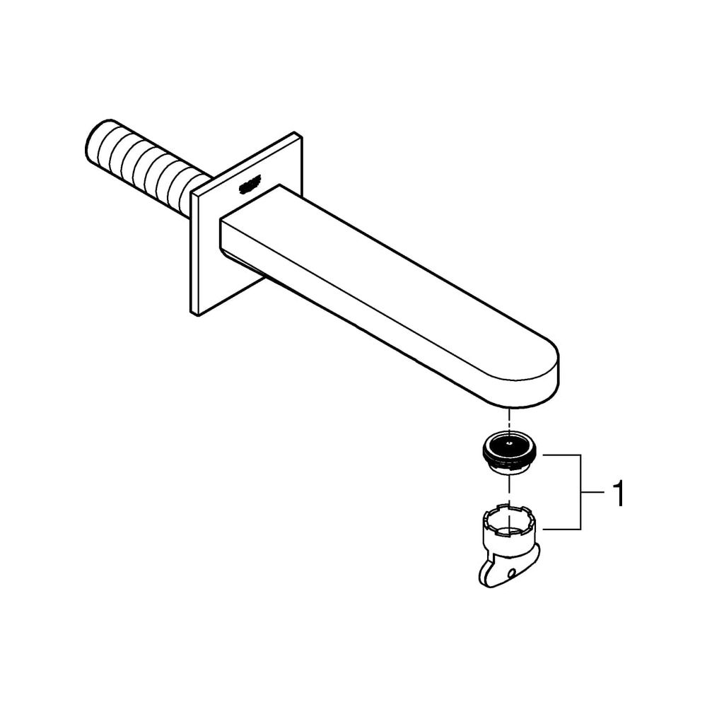 Grohe Plus Wanneneinlauf, Wandmontage, Ausladung 168mm, Supersteel, 13404DC3... GROHE-13404DC3 4005176574115 (Abb. 5)