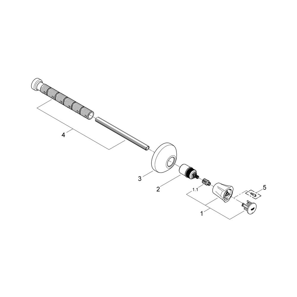 Grohe Costa Unterputzventil Oberbau, Einbautiefe stufenlos einstellbar 20-200mm, Rote M... GROHE-19807001 4005176843198 (Abb. 5)
