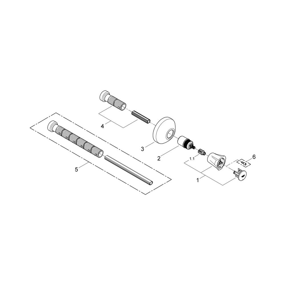 Grohe Costa Unterputzventil Oberbau, Einbautiefe stufenlos einstellbar 20-80mm, Rote Ma... GROHE-19809001 4005176853876 (Abb. 7)