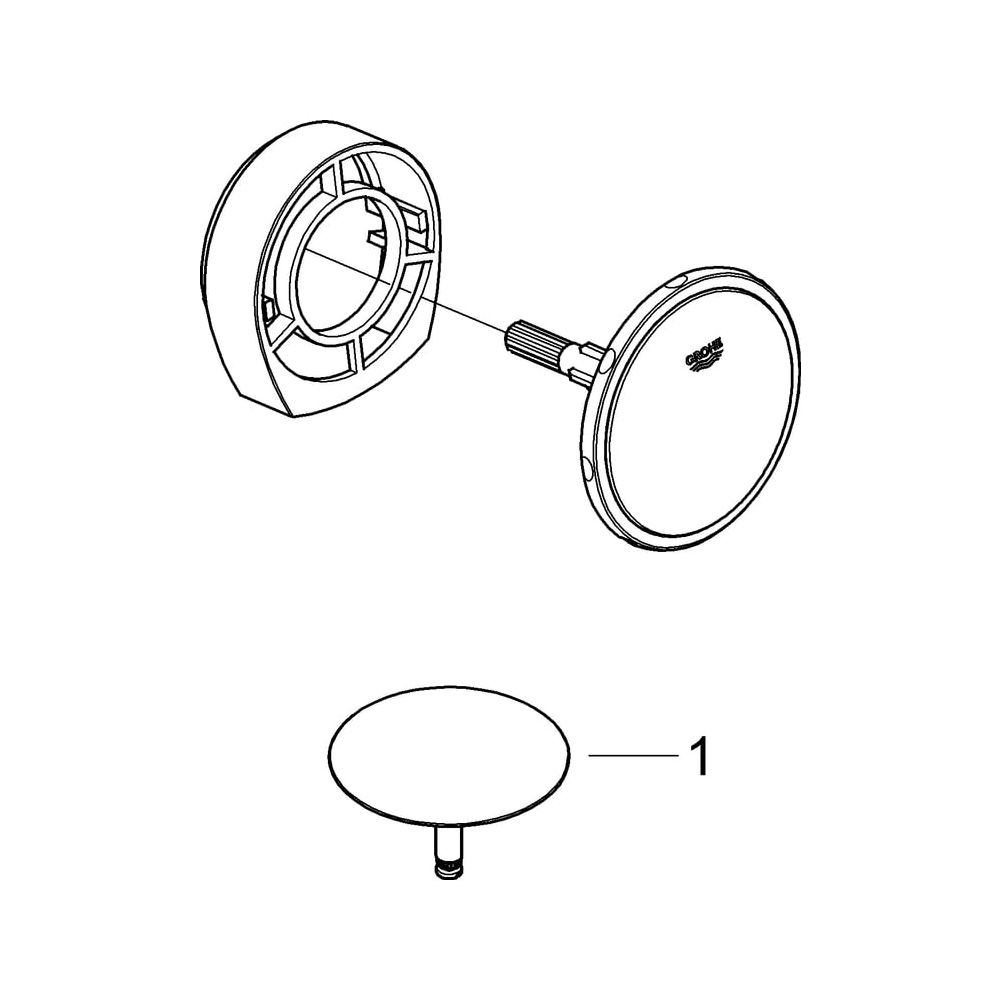 Grohe Talentofill Wannenfüll-, Ab- und Überlaufgarnitur, FMS, zur Komb. mit Wannengarni... GROHE-19952AL0 4005176353376 (Abb. 5)