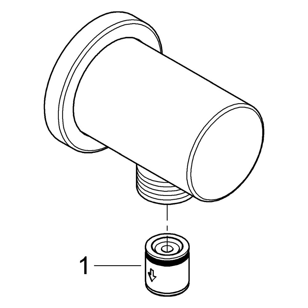 Grohe Rainshower Wandanschlussbogen, Außengewinde 1/2", mit runder Rosette und Halter, ... GROHE-22118KF0 4005176782503 (Abb. 7)