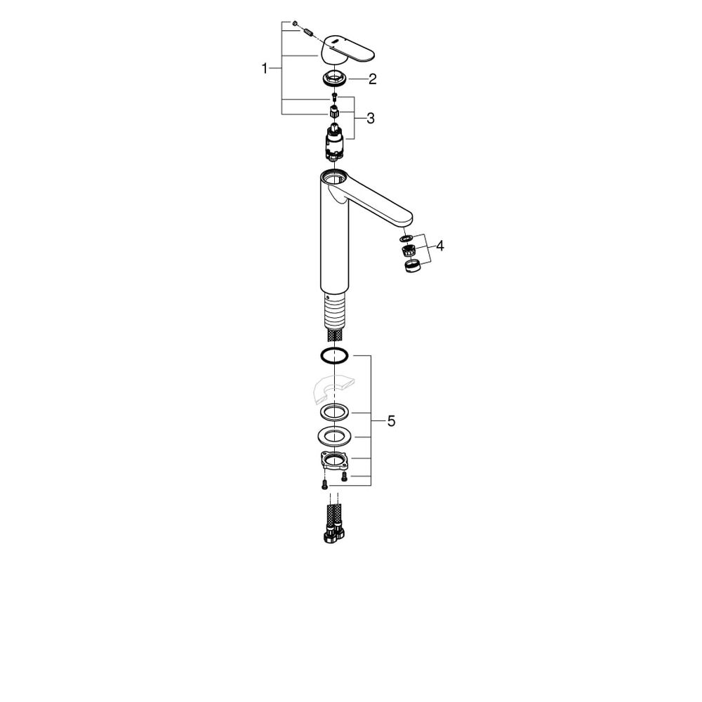 Grohe Eurosmart Cosmopolitan Einhand-Waschtischbatterie, XL-Size, für freistehende Was... GROHE-23921000 4005176583438 (Abb. 10)