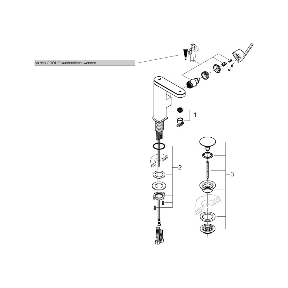 Grohe Plus Einhand-Waschtischbatterie, M-Size, 1-Loch-Montage, LED Display mit Tempera... GROHE-23958003 4005176605642 (Abb. 11)