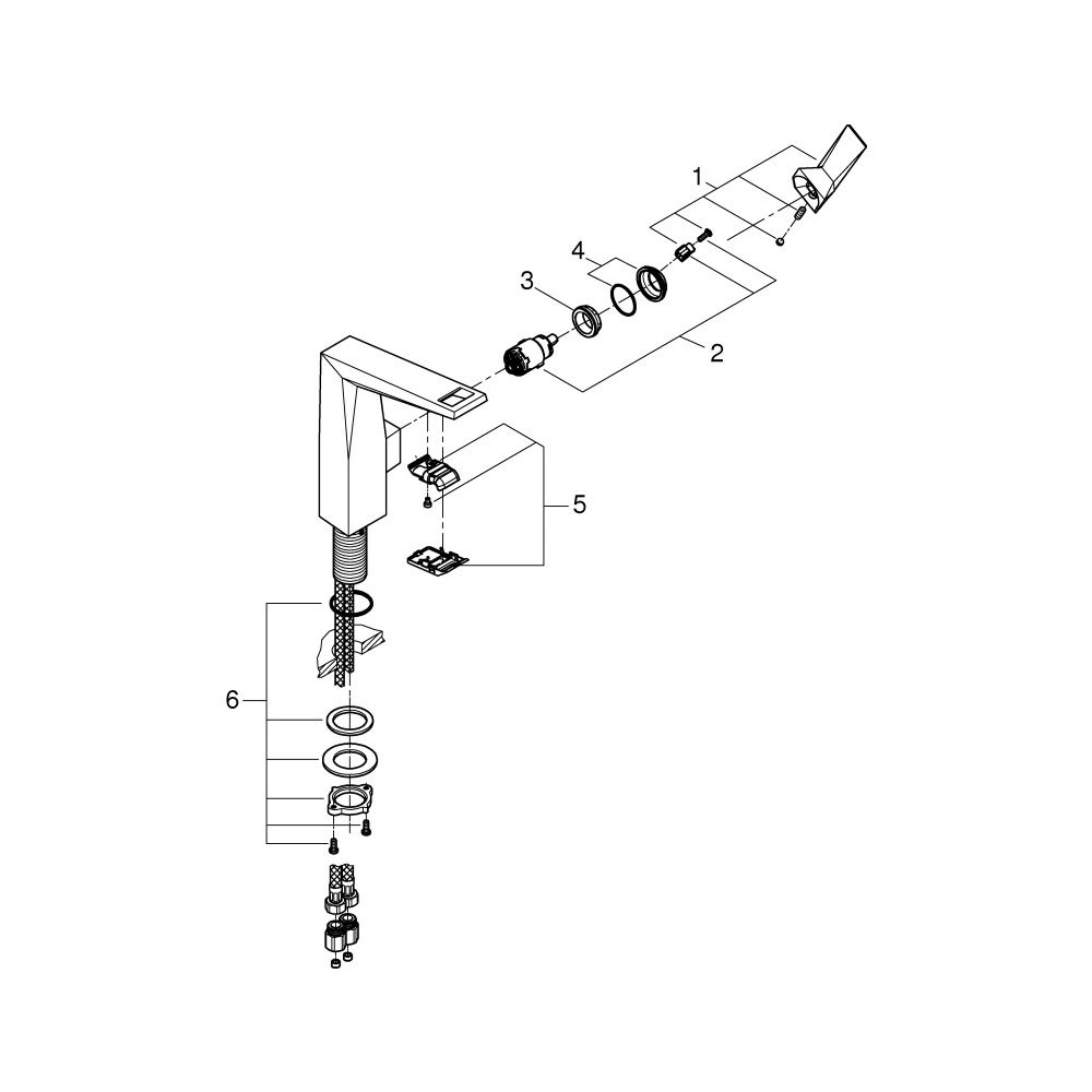 Grohe Allure Brilliant Einhand-Waschtischbatterie, L-Size, 1-Loch, glatter Körper, Supe... GROHE-24345DC0 4005176759789 (Abb. 4)