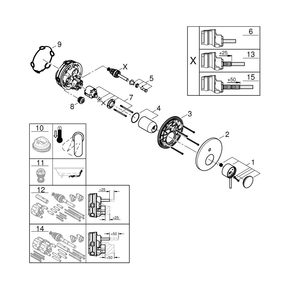 Grohe Atrio Einhand-Wannenbatterie, Fertigmontageset für Rapido SmartBox, Warm Sunset g... GROHE-24355DL0 4005176952159 (Abb. 4)