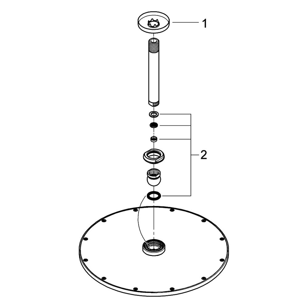 Grohe Rainshower Cosmopolitan 310 Kopfbrauseset, Deckenauslass 142mm, max. Durchfluss 8... GROHE-26067DA0 4005176427282 (Abb. 5)