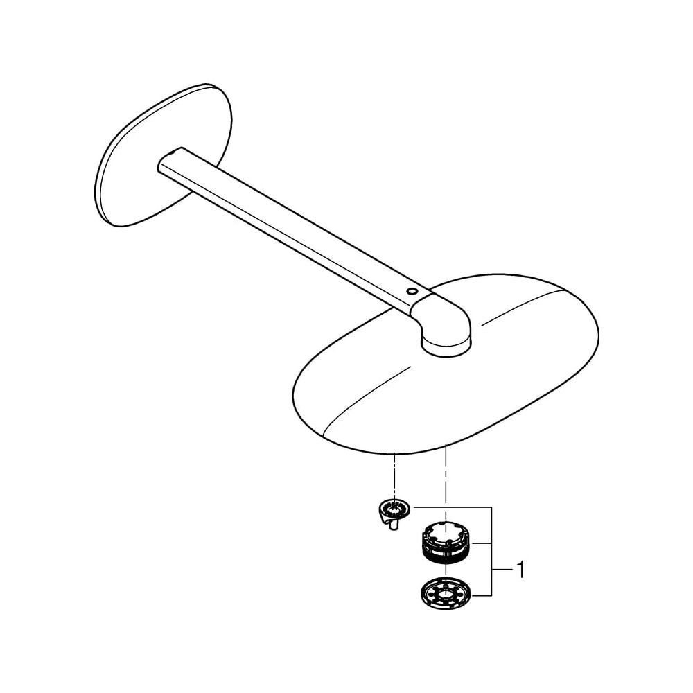 Grohe Rainshower Duo 360 Kopfbrauseset, Brausearm, 2 Strahlarten, 40l/min, Chrom, 26254... GROHE-26254000 4005176317026 (Abb. 6)