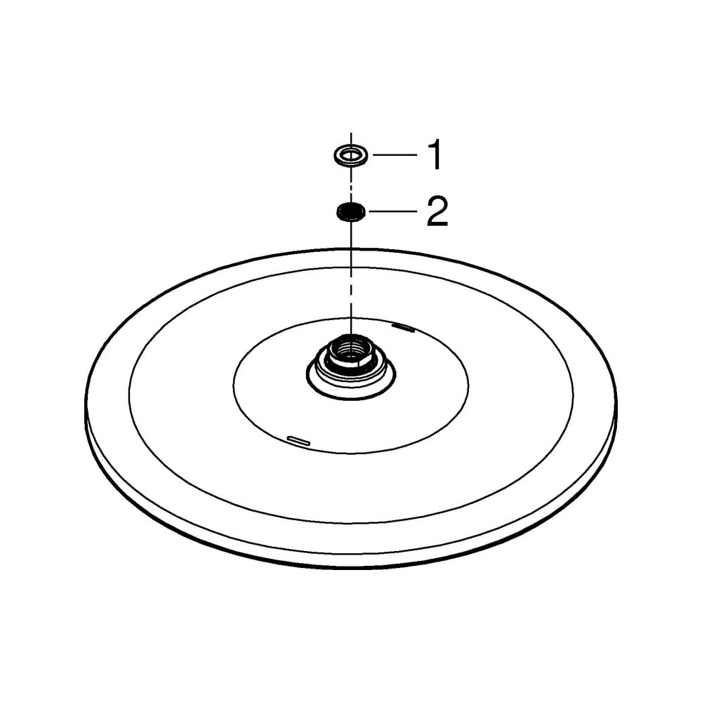 Grohe Rainshower Mono 310 Kopfbrause, Brauseboden Chrom, 1 Strahlart, max. Durchfluss b... GROHE-26562000 4005176481765 (Abb. 7)