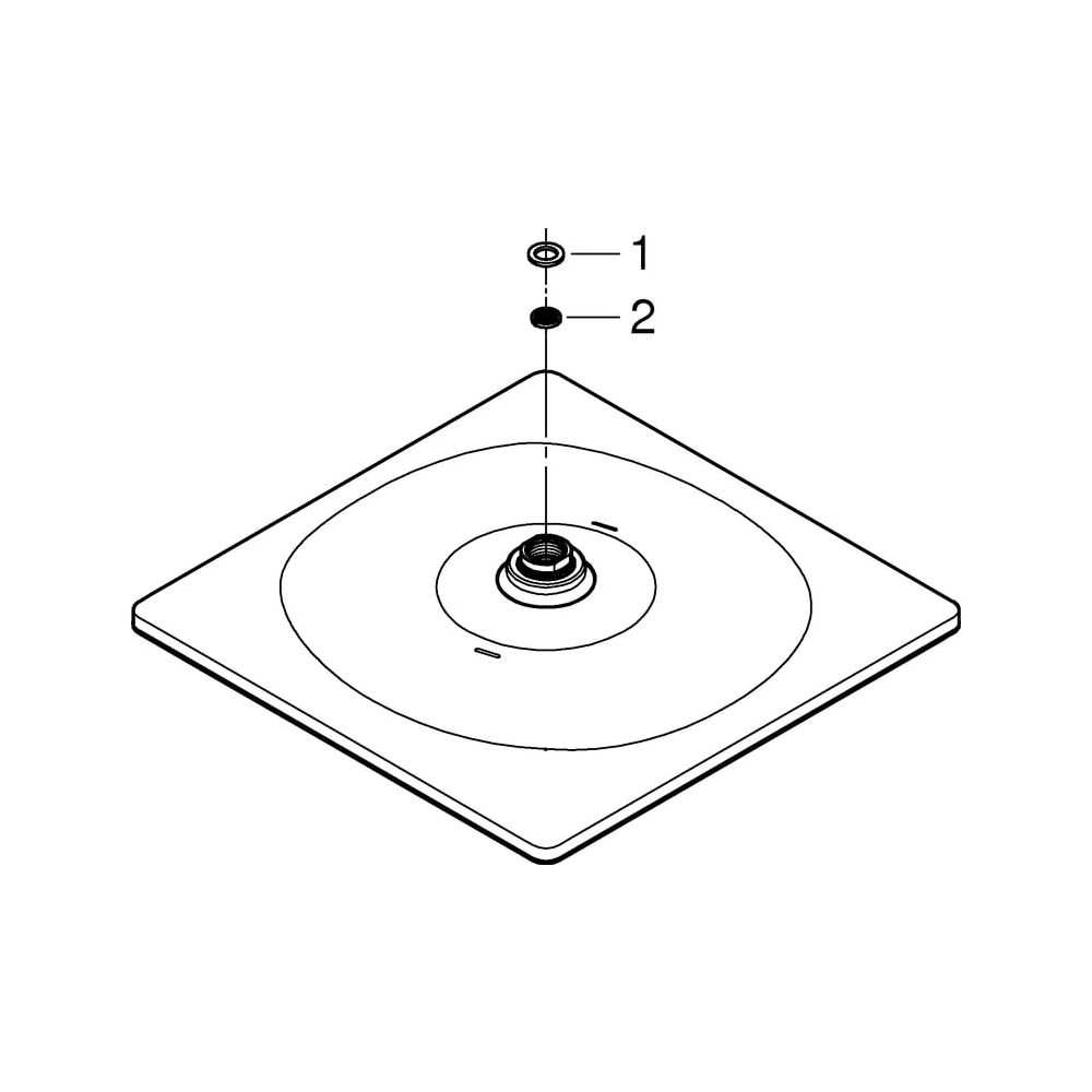 Grohe Rainshower Mono 310 Cube Kopfbrause, Brauseboden Chrom, 1 Strahlart, max. Durchfl... GROHE-26568000 4005176482120 (Abb. 8)