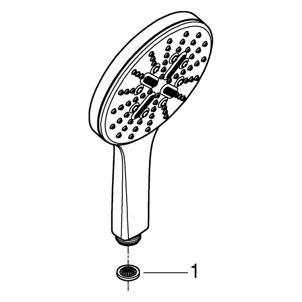 Grohe Rainshower SmartActive 130 Handbrause, 3 Strahlarten, bei 3 bar 8,5l/min, Cool Su... GROHE-26574GL0 4005176558511 (Abb. 8)