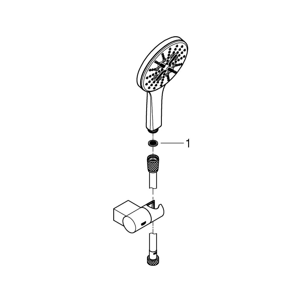 Grohe Rainshower SmartActive 130 Wandhalterset, 3 Strahlarten, Handbrausehalter verstel... GROHE-26580LS0 4005176486227 (Abb. 7)