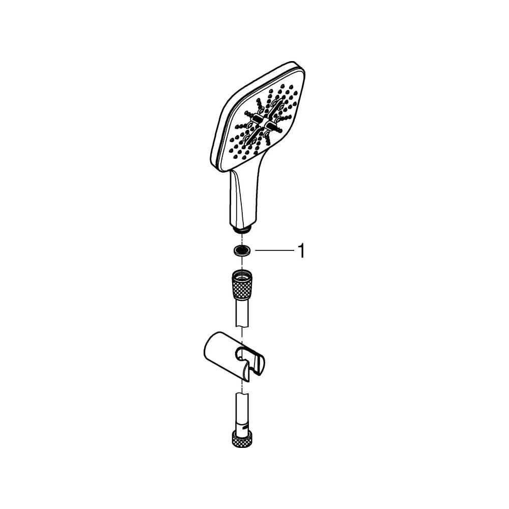 Grohe Rainshower SmartActive 130 Cube Wandhalterset, 3 Strahlarten, Handbr. verstellb.,... GROHE-26589000 4005176486395 (Abb. 7)