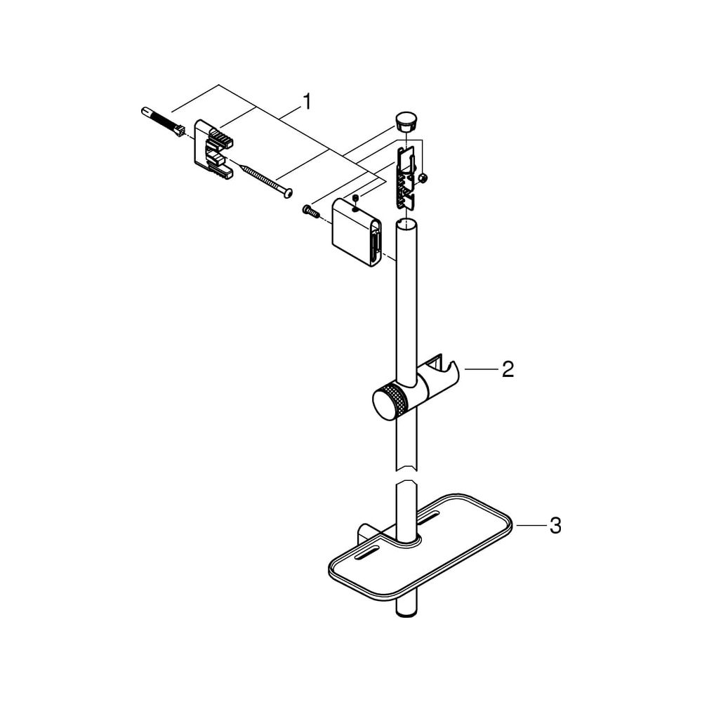 Grohe Rainshower SmartActive Brausestange, 900mm, Ablage, Chrom, 26603000... GROHE-26603000 4005176486548 (Abb. 7)