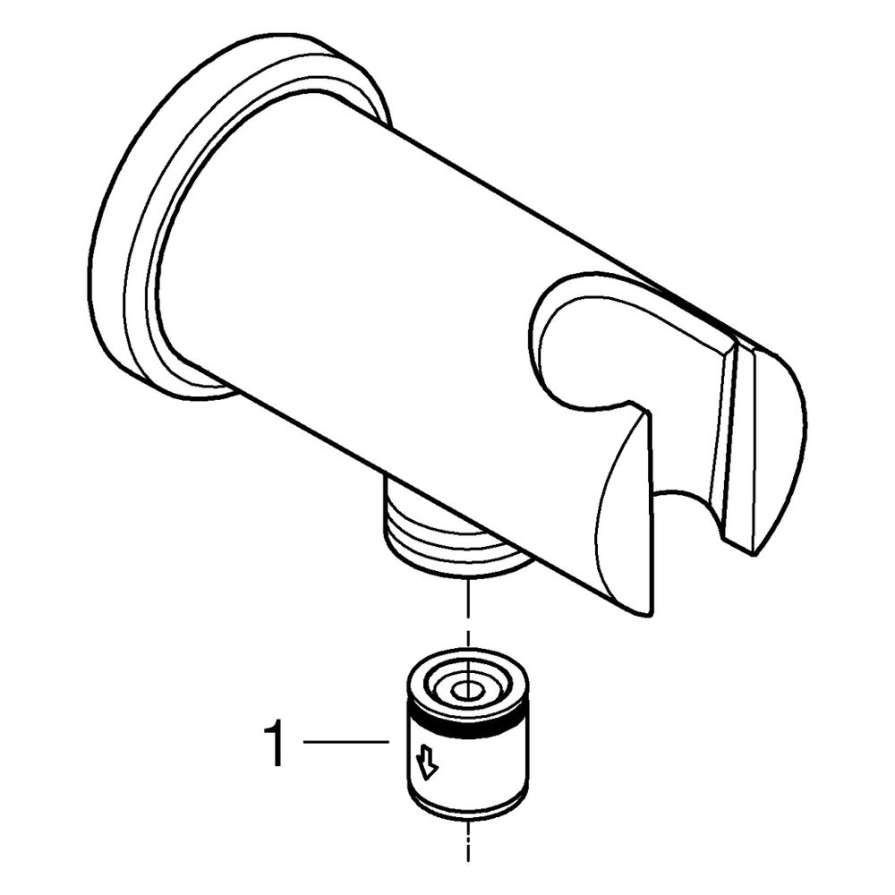 Grohe Rainshower Wandabgangsbogen mit Halter, runde Rosette, AG 1/2", Ganzmetallgehäuse... GROHE-26658MS0 4005176946301 (Abb. 4)
