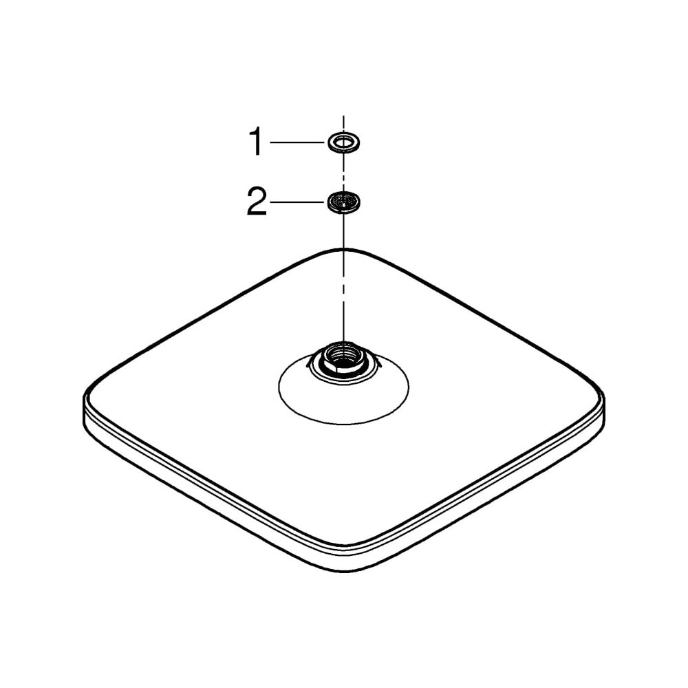 Grohe Tempesta 250 Cube Kopfbrause, 1 Strahlart, max. Durchfluss bei 3 bar 8l/min, Chr... GROHE-26685000 4005176580727 (Abb. 12)
