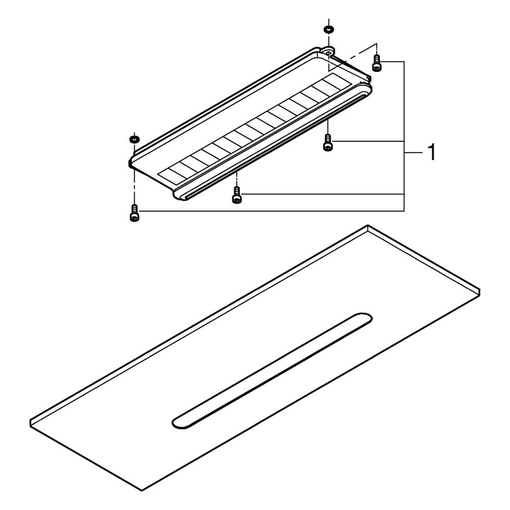 Grohe Rainshower Aqua Abdeckung Deckenbrause Cascade ohne Unterputz-Körper, max. Durchf... GROHE-26734000 4005176644603 (Abb. 6)