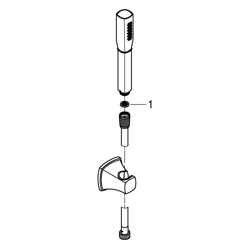 Grohe Grandera Wandhalterset Stick, 1 Strahlart, max. Durchfluss bei 3 bar 7,6l/min, Du... GROHE-26901IG0 4005176757501 (Abb. 6)