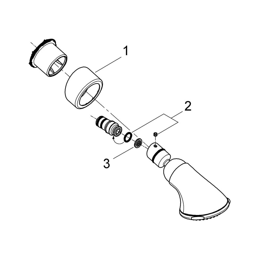 Grohe Relexa 100 Five Kopfbrause, 5 Strahlarten, max. Durchfluss bei 3 bar 20l/min, Chr... GROHE-27062000 4005176831669 (Abb. 5)