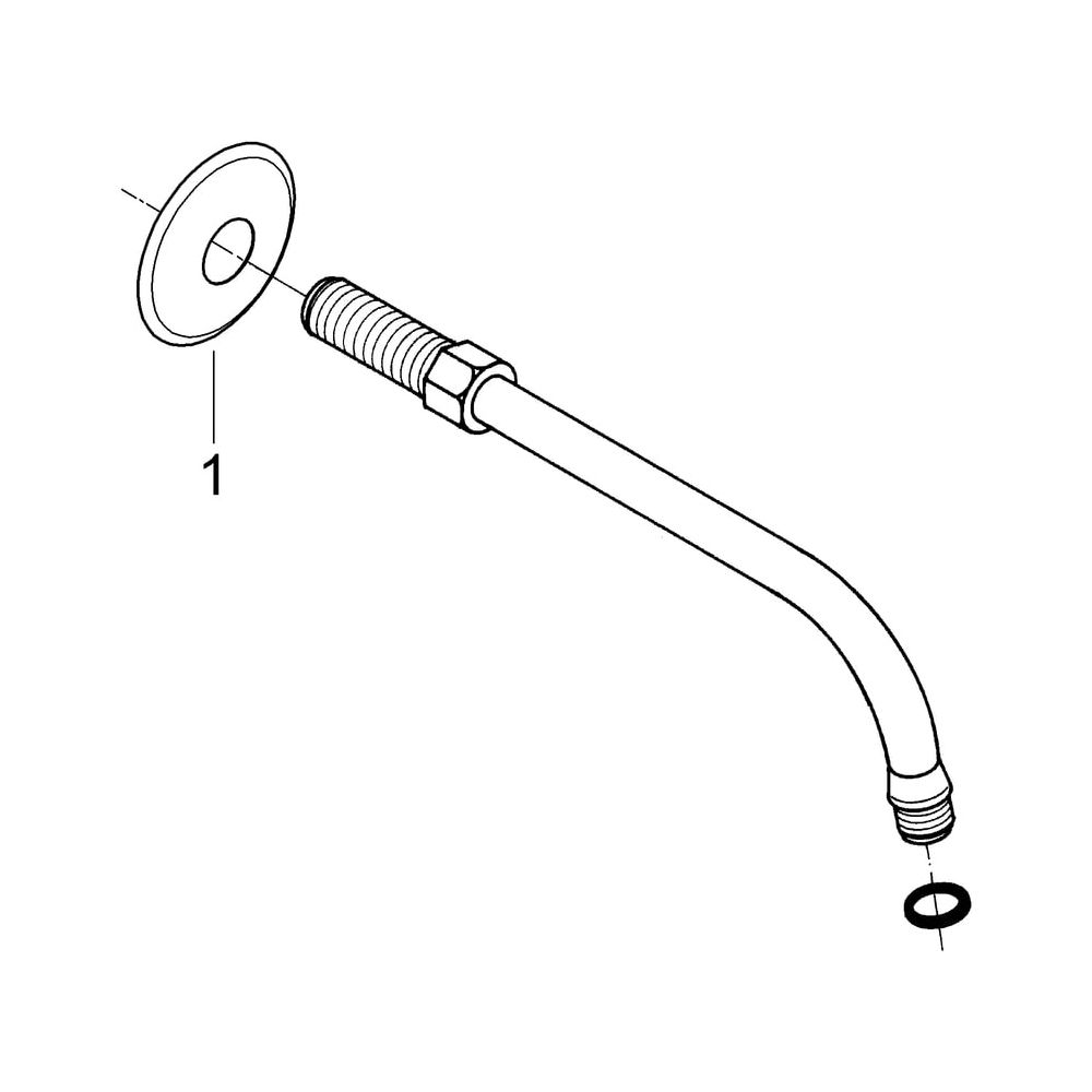 Grohe Brausearm Relexa, Ausladung 218mm, DN 15, Chrom, 27406000... GROHE-27406000 4005176600166 (Abb. 4)