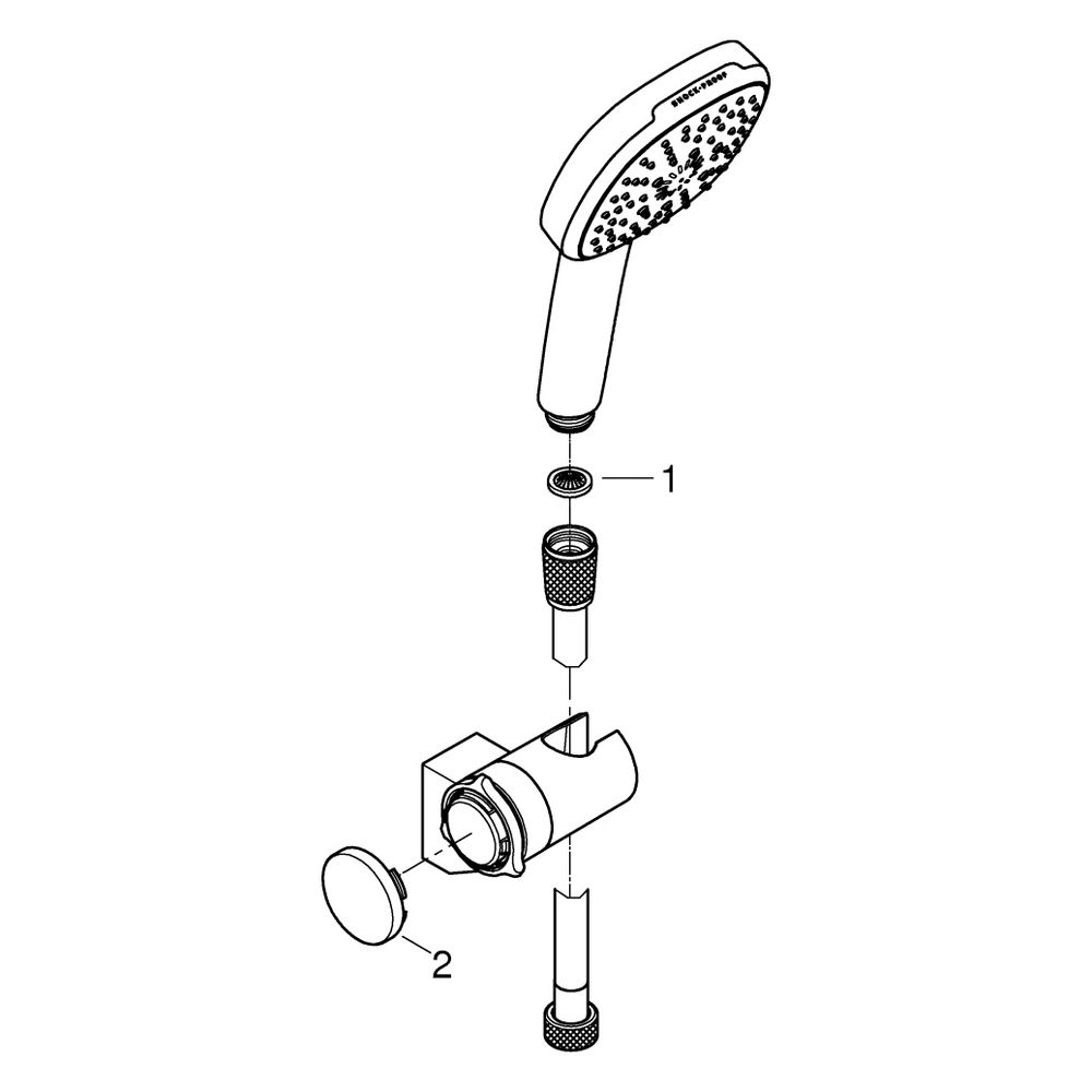 Grohe Tempesta Cube 110 Wandhalterset, 3 Strahlarten Rain/Jet/Massage, 8,4l/min, Wandha... GROHE-27584003 4005176768293 (Abb. 4)