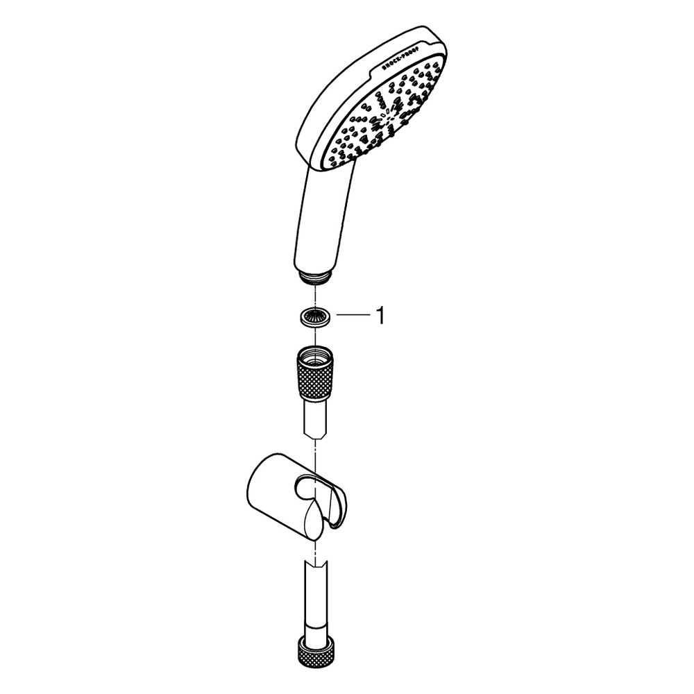 Grohe Tempesta Cube 110 Wandhalterset, 3 Strahlarten Rain/Jet/Massage, mit Handbrauseh... GROHE-275882433 4067393050100 (Abb. 4)