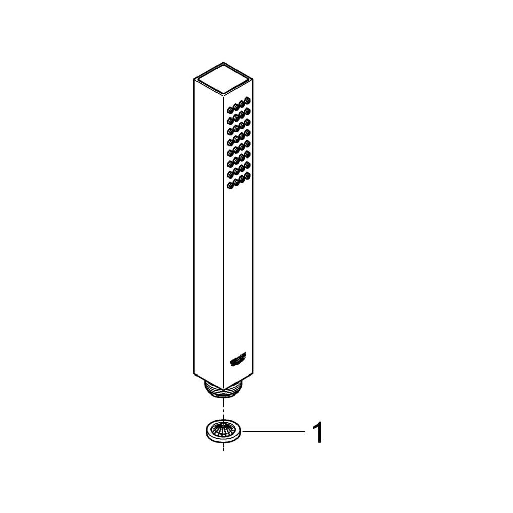 Grohe Euphoria Cube Stick Handbrause, Normalstrahl, Chrom, 27698000... GROHE-27698000 4005176907098 (Abb. 9)
