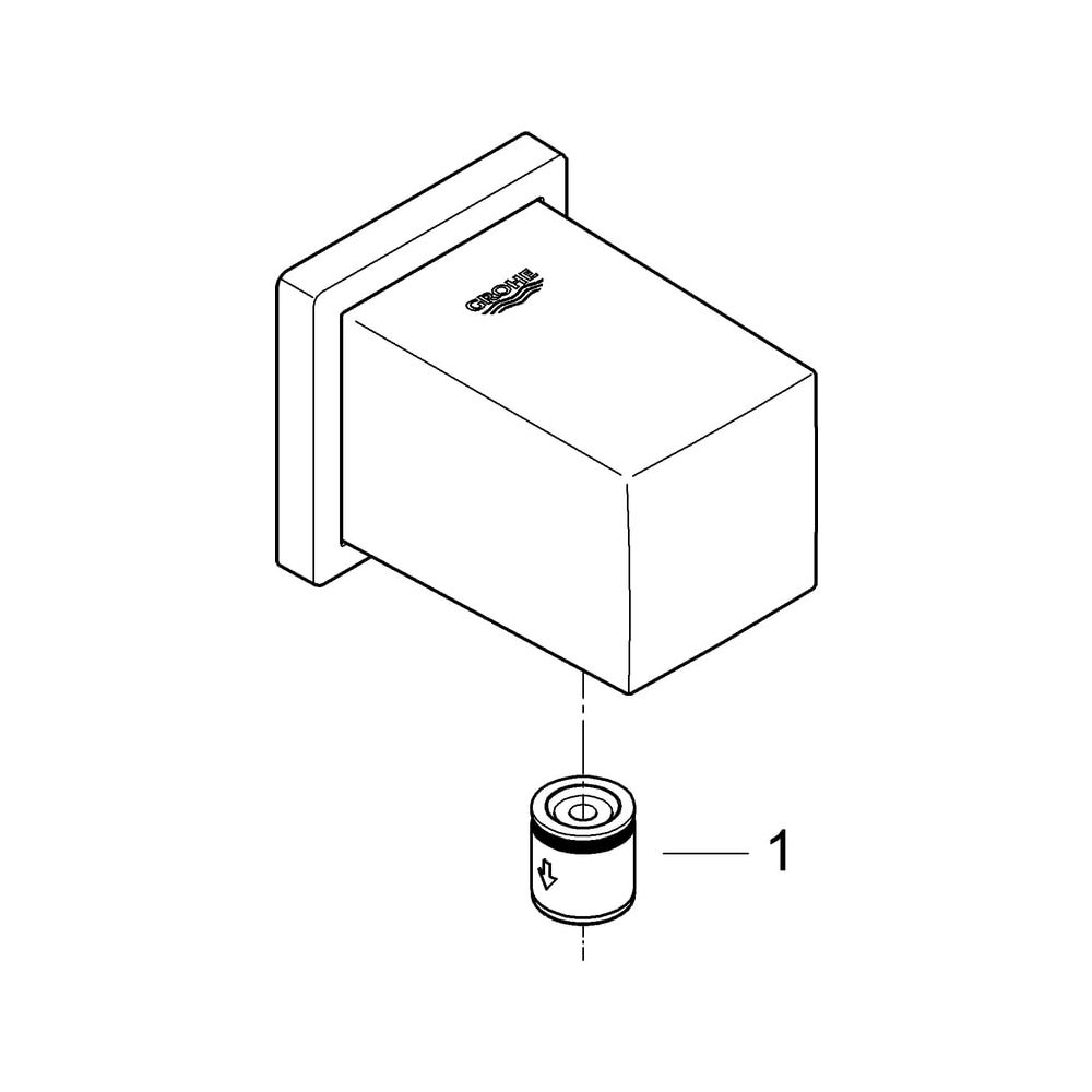 Grohe Euphoria Cube Wandanschlussbogen Außengewinde, eigensicher, Chrom, 27704000... GROHE-27704000 4005176907159 (Abb. 7)