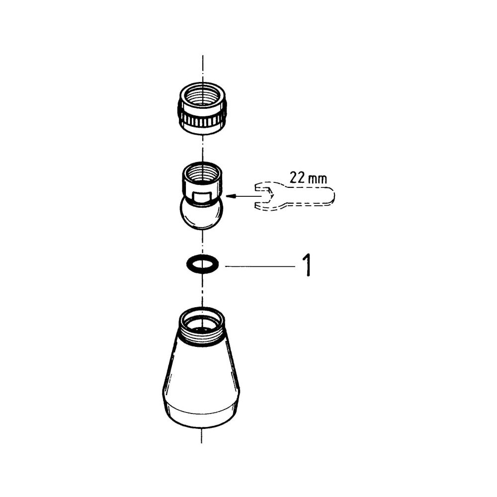 Grohe Relexa Plus 50 Kopfbrause, 1 Strahlart, Durchflussmenge einstellbar, Chrom, 28094... GROHE-28094000 4005176601132 (Abb. 5)