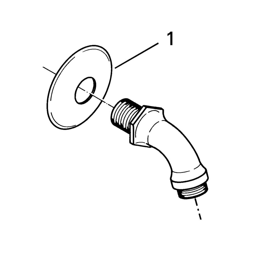 Grohe Brausearm Relexa, Anschlussgewinde 1/2", DN 15, Ausladung 55mm, Chrom, 28429000... GROHE-28429000 4005176601910 (Abb. 5)