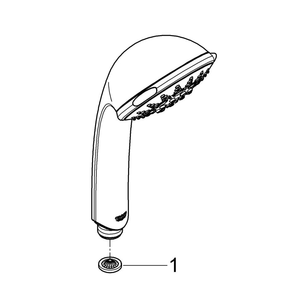 Grohe Relexa 100 Five Handbrause DN 15 5 Strahlarten, Chrom, 28796000... GROHE-28796000 4005176824296 (Abb. 8)