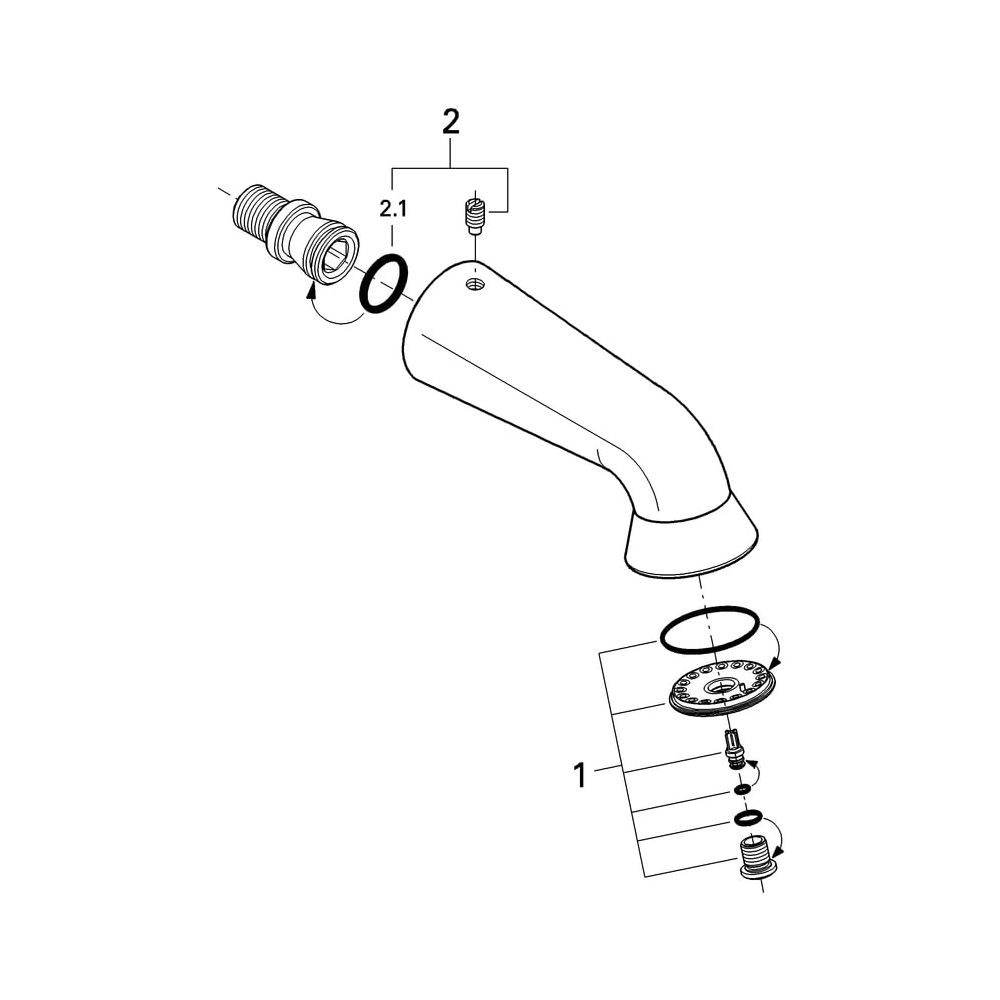 Grohe Kopfbrause Relexa 60, DN 15 SpeedClean, Chrom, 28948000... GROHE-28948000 4005176209871 (Abb. 5)
