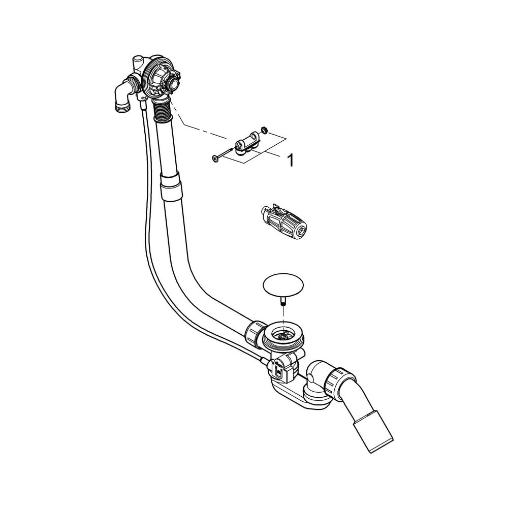 Grohe Talentofill Wannenfüll-, Ab- und Überlaufgarnitur für Normalbadew, zur Kombinatio... GROHE-28990000 4005176174025 (Abb. 5)