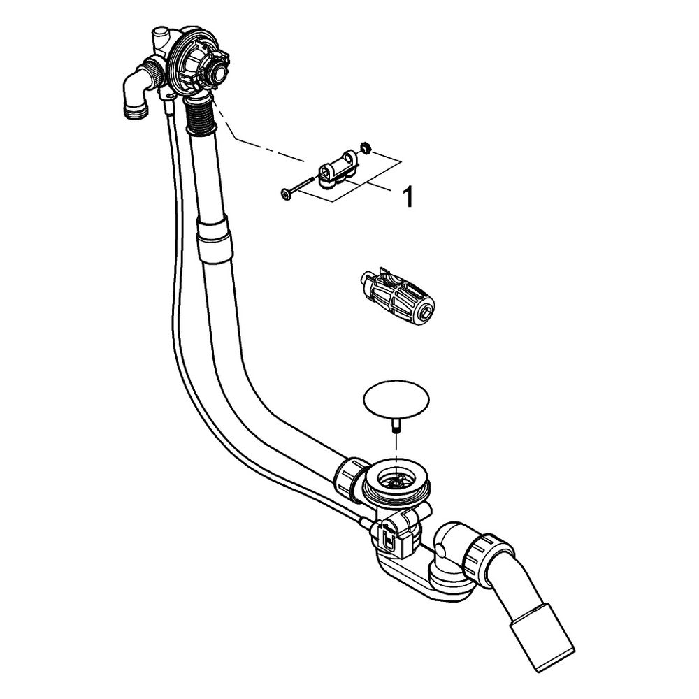 Grohe Talentofill Wannenfüll-, Ab- und Überlaufgarnitur für Normalbadew, zur Kombinatio... GROHE-28990A00 4005176467813 (Abb. 4)