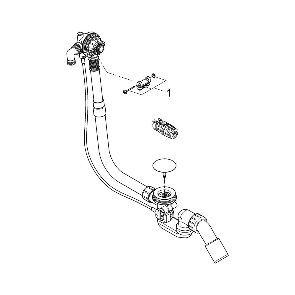 Grohe Talentofill Wannenfüll-, Ab- und Überlaufgarnitur für Körperformbadewannen, 28991... GROHE-28991000 4005176174032 (Abb. 6)