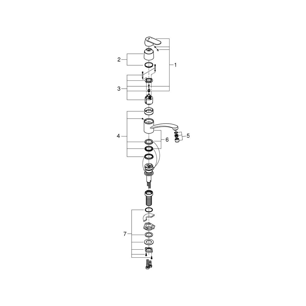 Grohe Eurosmart Einhand-Spültischbatterie Cosmopolitan, 1-Loch-Montage, vor-Fenster-Mon... GROHE-31170000 4005176889165 (Abb. 6)