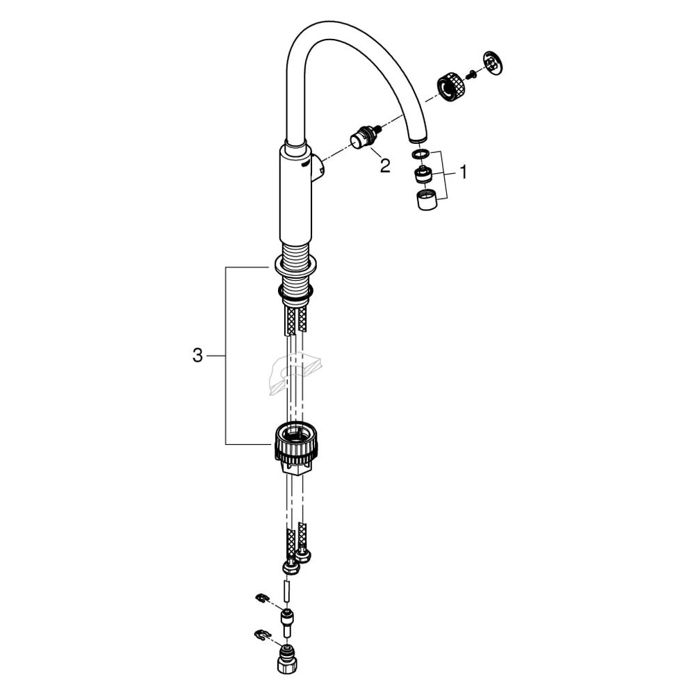 Grohe Blue Pure Mono 1-Loch-Einhand-Spültischbatterie, C-Auslauf, Chrom, 31724000... GROHE-31724000 4005176565618 (Abb. 12)