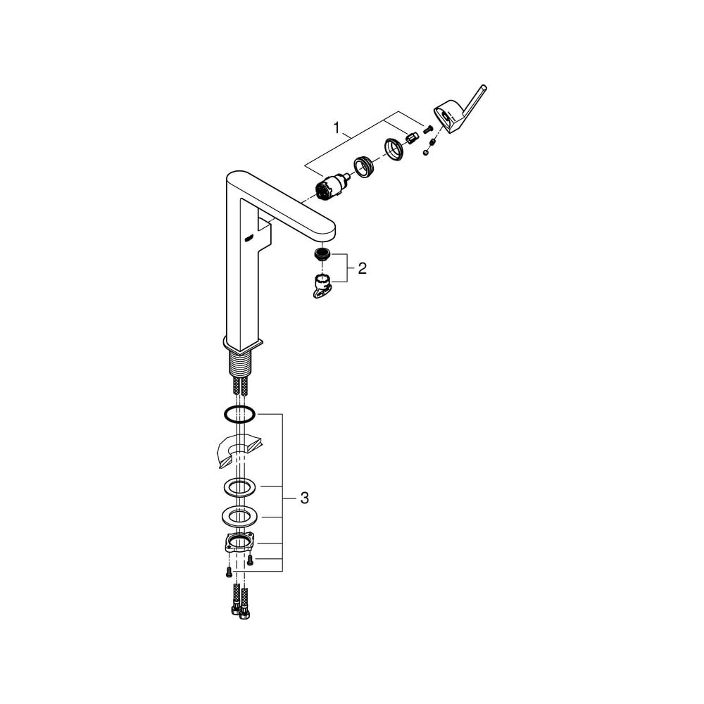 Grohe Plus Einhand-Waschtischbatterie, XL-Size, 1-Loch-Montage, für freistehende Waschs... GROHE-32618AL3 4005176585647 (Abb. 9)