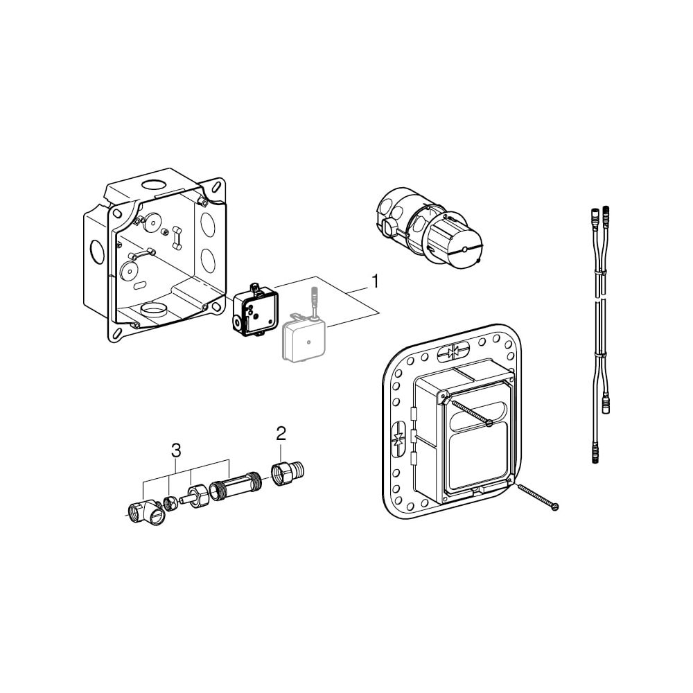 Grohe Unterputz-Einbaukasten für vorgemischtes/Kaltwasser für Waschtisch-Infrarot-Ferti... GROHE-36264001 4005176416279 (Abb. 5)
