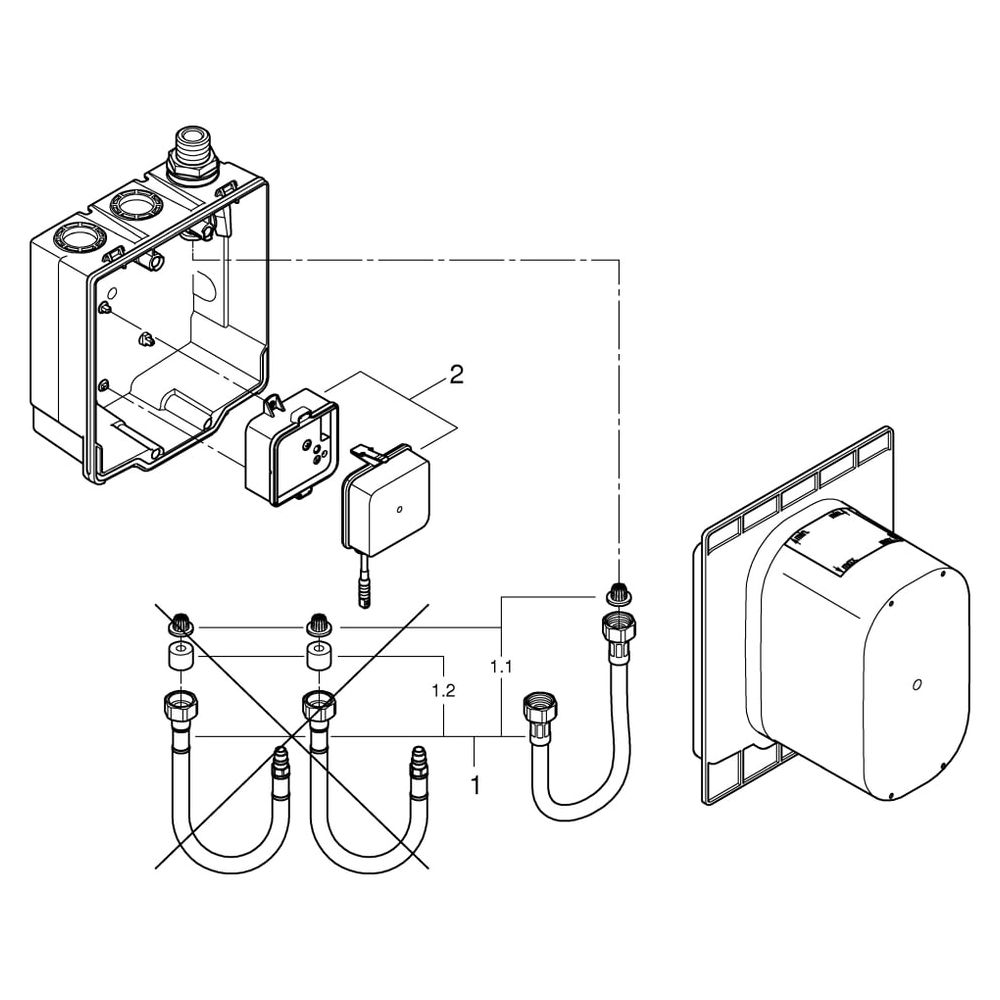 Grohe EuroPro Unterputz-Einbaukasten CE ohne Mischung für Waschtisch-Infrarot-Fertigmon... GROHE-36337001 4005176595417 (Abb. 9)