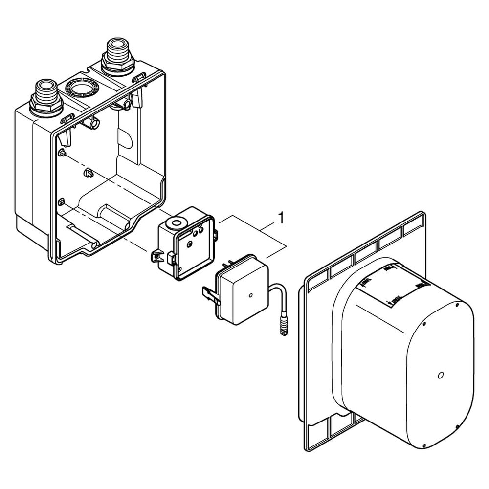 Grohe Eurosmart CE Unterputz-Einbaukasten, mit Mischung, passend zu IR-Fertigmontageset... GROHE-36339001 4005176595424 (Abb. 9)