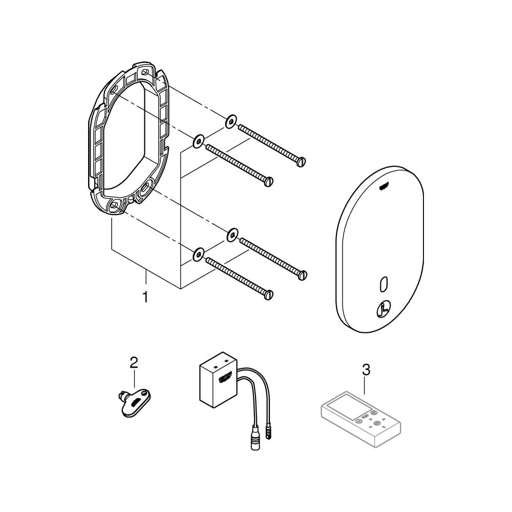 Grohe Infrarot-Elektronik für Brausethermostat Eurosmart Cosmopolitan E Bluetooth, Wand... GROHE-36415000 4005176320590 (Abb. 5)