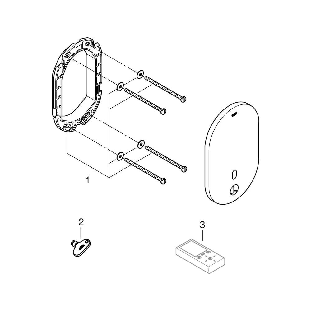 Grohe Infrarot-Elektronik für Brausethermostat Eurosmart CE, Fertigmontageset Einbaukas... GROHE-36463000 4005176576690 (Abb. 6)