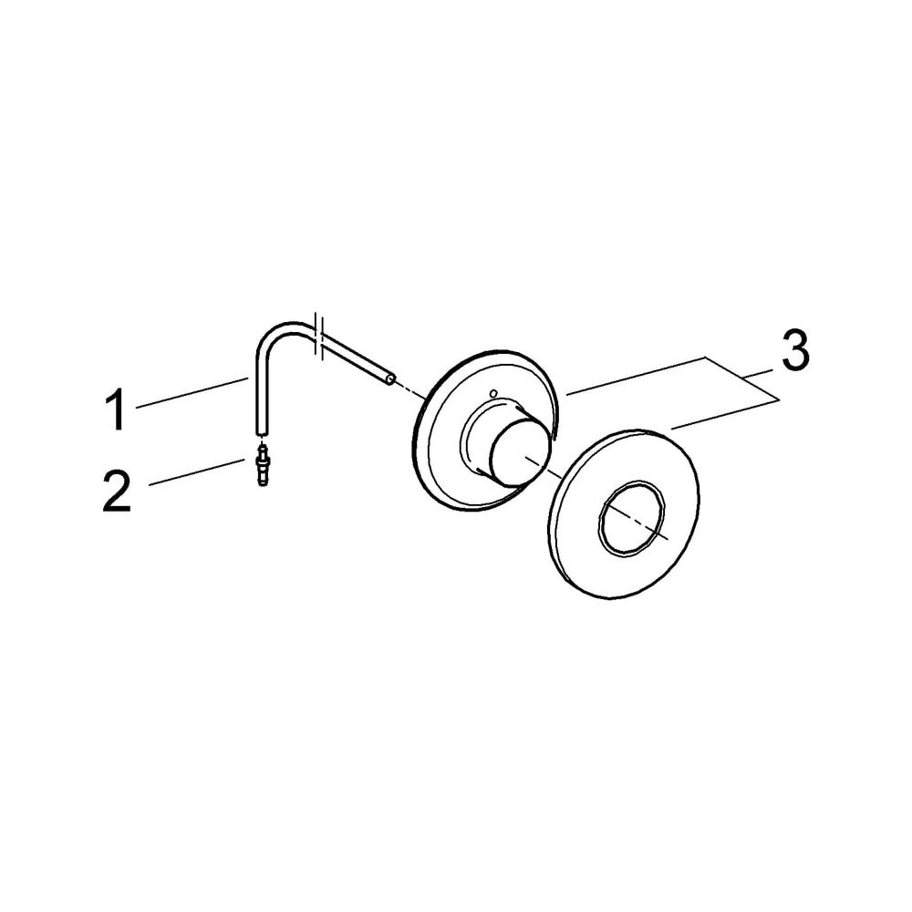 Grohe Pneumatik-Betätigung, Druckknopf, Rosette D 100mm, ohne Abdeckplatte, Chrom, 370... GROHE-37060000 4005176142901 (Abb. 11)
