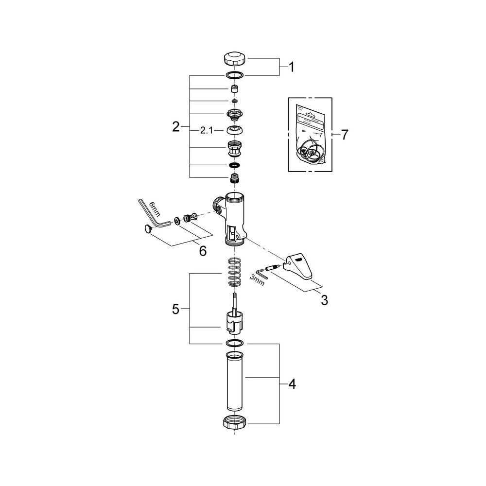 Grohe Automatic-Spüler DAL DN 20 für WC, Aufputz, aus Messing, Chrom, 37139000... GROHE-37139000 4005176143083 (Abb. 6)