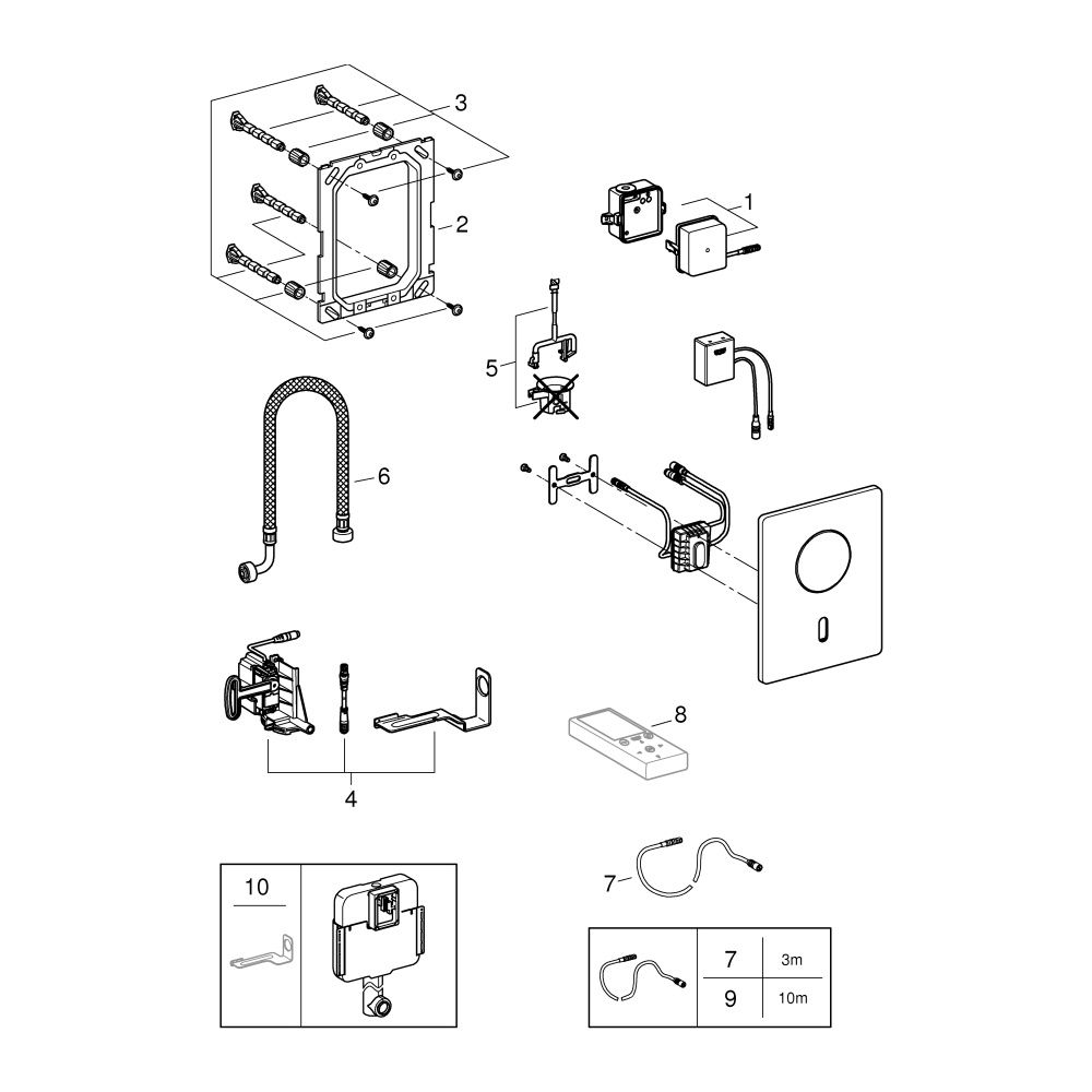Grohe Tectron Skate Bluetooth Infrarot-Elektronik für WC, mit Trafo 100-240V, Chrom, 37... GROHE-37504000 4005176320521 (Abb. 7)